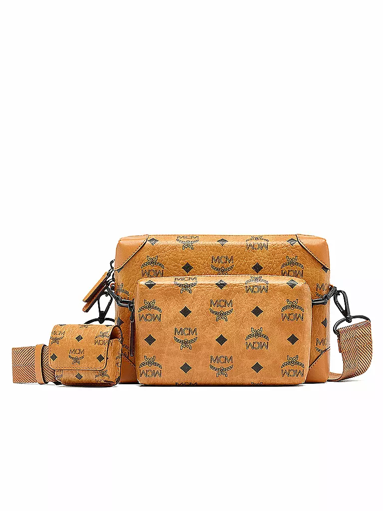 MCM Tasche Umhangetasche SOFT BERLIN VISETOS braun